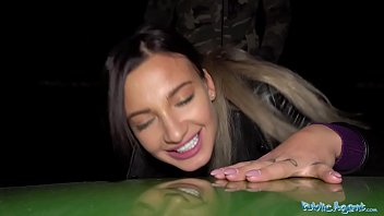 Inked Vixen Gets A Public Pounding And A Sticky Finish Under The Moonlight