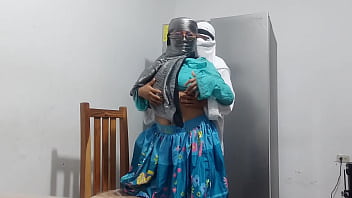 A Sizzling Arabian Beauty Gets Railed Hard Against The Fridge, Screaming In Ecstasy As She Cums Wildly.