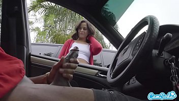Shy Teen Spots My Massive Cock And Can’t Resist Jerking Me Off In The Parking Lot