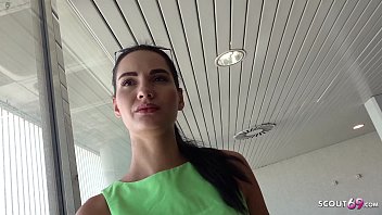 Skinny German Teen Megan Gets Picked Up For A Public Casting And Talks Her Way Into A Raw, Wild Fuck.