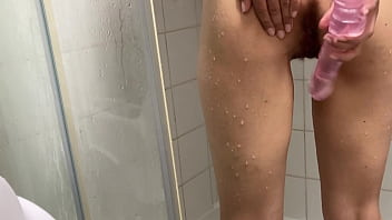Amateur Arab Teen Gets Herself Off In The Shower With A Massive Toy During Eid Celebrations