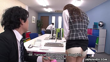 Asian Office Temptress Eagerly Swallows Her Boss’s Hot Load