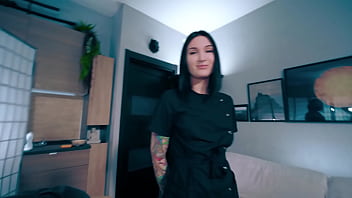 Latex-clad Nurse’s Expert Hands Coax A Potent Sample From Her Eager Patient