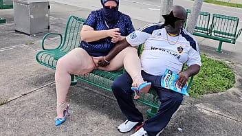 A Voluptuous Hijabi Bbw Tempts A Stranger At The Bus Stop, Moaning As He Paints Her Thick, Meaty Pussy Lips With His Hot Load Not Once, But Twice, Right Out In The Open For Anyone To See.