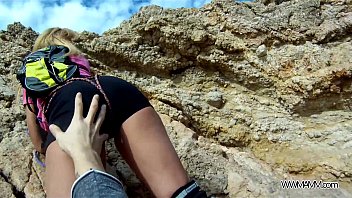 Fucking Her Climbing Student On The Beach