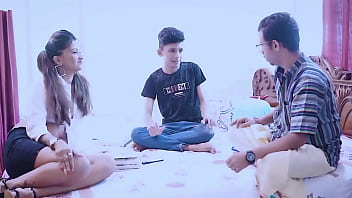 Innocent Indian Teen Gets Double Stuffed By Her Professor And Stepbrother In A Wild Classroom Threesome