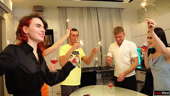 Students Ring In The New Year With A Sizzling Group Fuck Fest
