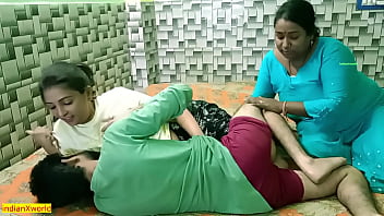 Sultry Indian Beauty Indulges In A Steamy Threesome With Her Boyfriend And Seductive Sister-in-law