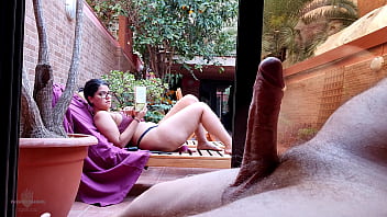 My Stepson Bares His Thick, Throbbing Cock On The Terrace, Getting Hard While Staring At Me Through The Window And Flashing His Stiff Length To The Neighbors. My Nipples Are Rock-hard And Begging For Attention Beneath My Thin Top.