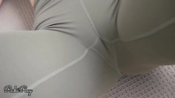 Filling My Step Sister’s Tight Yoga Pants With My Load Right Before Her Workout