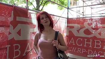 Greedy German Ginger: Jenny’s Audition For Cash Turns Into A Wild, Sweaty Fuck On The Street