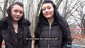 Naughty Twins Get Propositioned For Public Pleasure By A Daring Agent