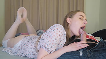 Stepdaughter’s Gagging Throat Filled With Stepdaddy’s Loads – Swallowing Every Drop