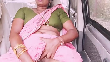Sizzling Housewife Sneaks Out To Fuck Her Boyfriend In The Car, Whispering Filthy Telugu Words In His Ear.