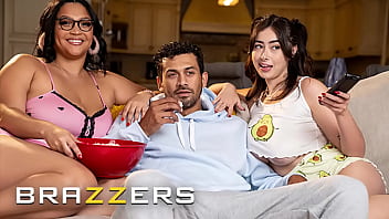 Movie Night Fantasy: Ashlyn Peaks And Chloe Surreal Turn Their Crush Into A Wild Threesome
