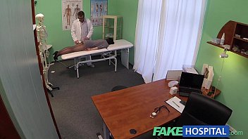 Fake Hospital G-spot Massage Leaves Hot Brunette Patient Dripping Wet