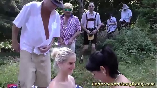 Unleashed Teutonic Tangle: A Raw Outdoor Orgy