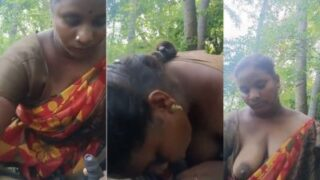 Desi Tamil Bitch Sucks Indian Cock Deep In The Wild Jungle